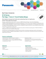 SF-M SERIES: FLAT TYPE, 1 FORM A, 1 FORM B SAFETY RELAYS